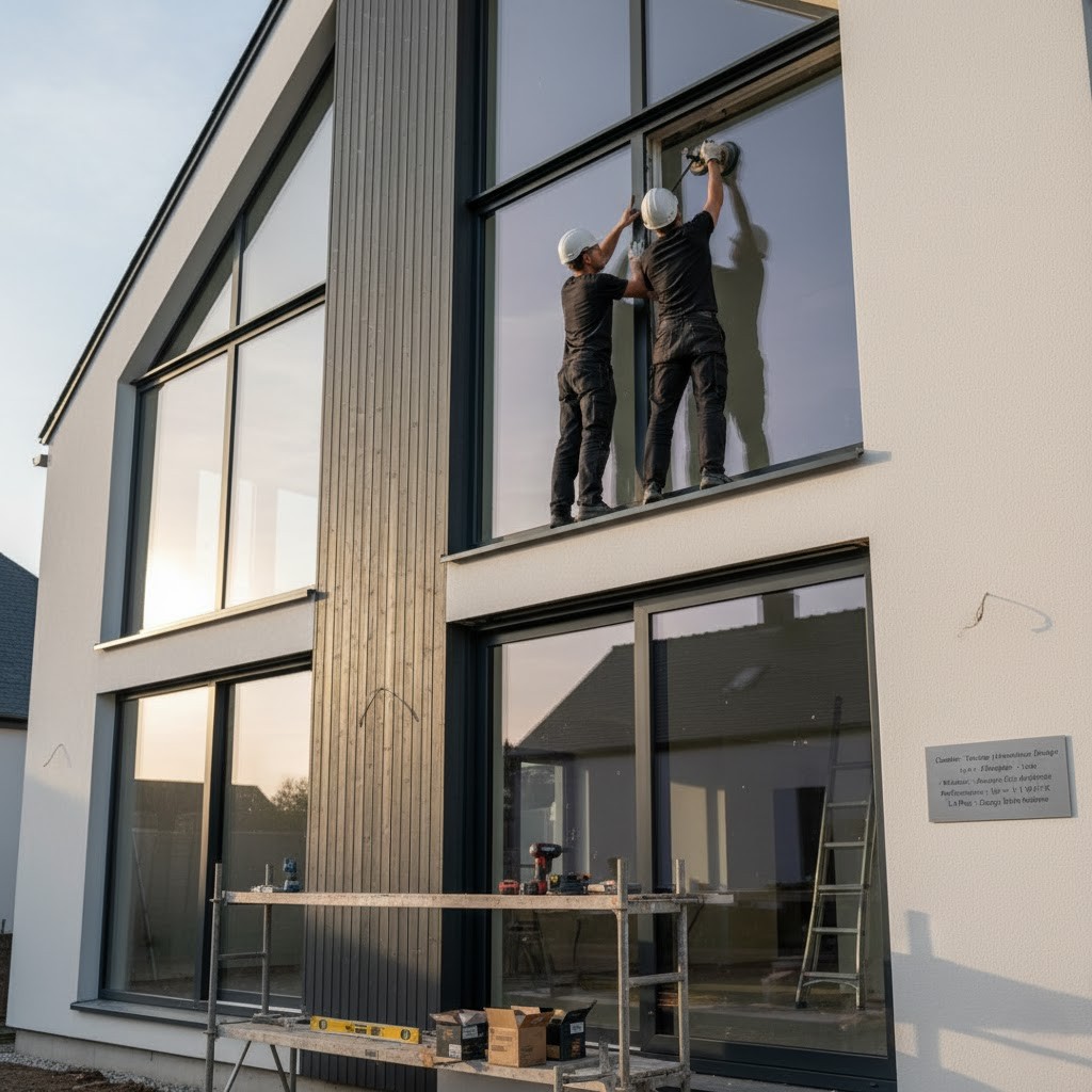 Fenêtres aluminium design moderne