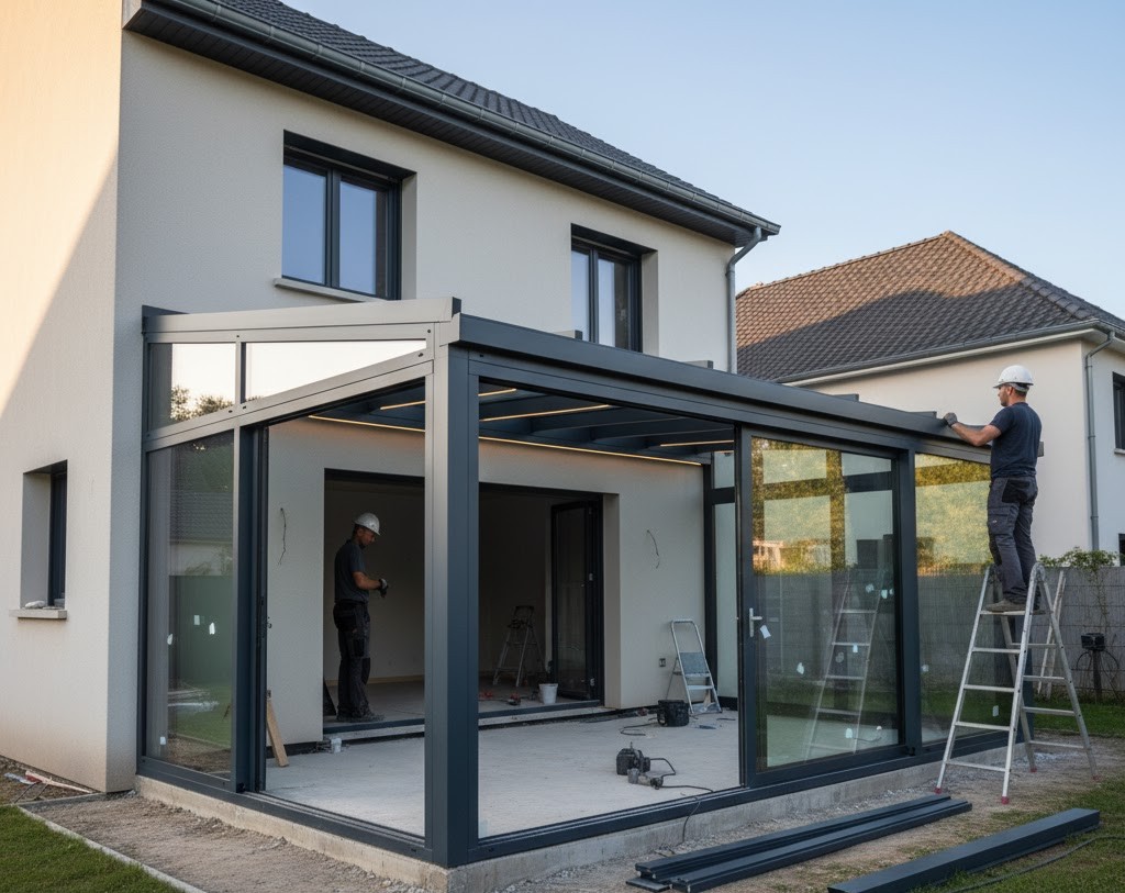 Véranda bioclimatique à Lens